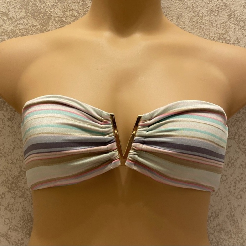 Victoria's Secret Multicolor Striped Bikini Top